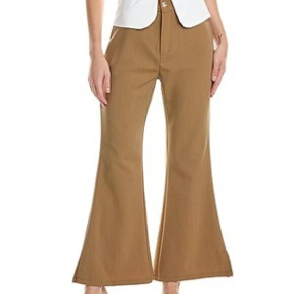$$ Femme Society Linen-Blend Pant  Size L - Picture 1 of 2